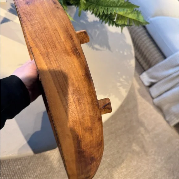 Vintage wooden dough bowl